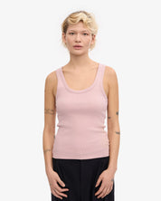Colorful Standard Women Organic Rib Tank Top Faded Pink