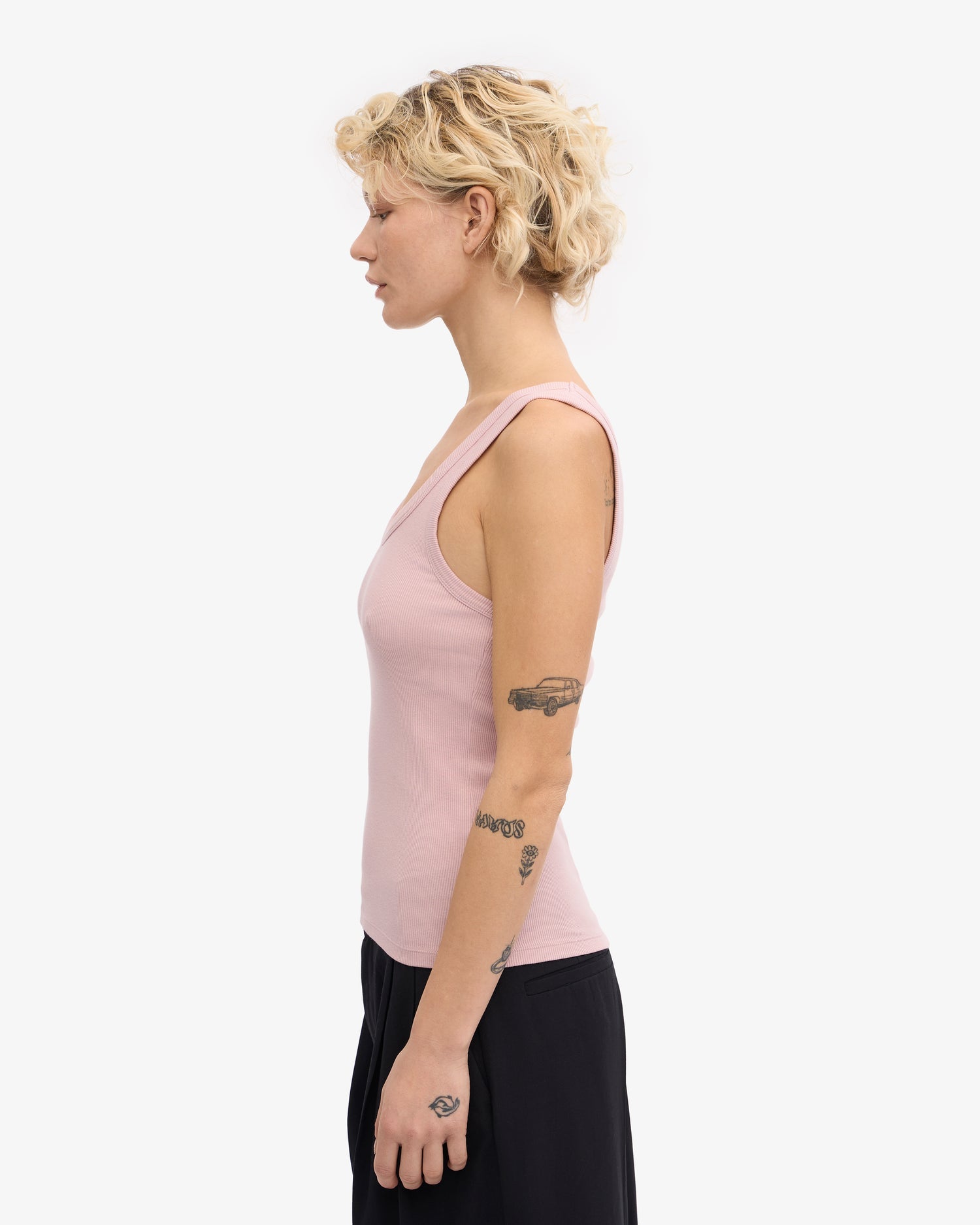 Colorful Standard Women Organic Rib Tank Top Faded Pink