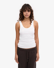 Colorful Standard Women Organic Rib Tank Top Optical White