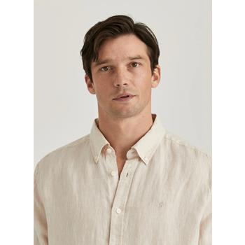 MORRIS Douglas Linen Herringbone Shirt-Classic Fit