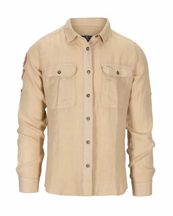 AMUNDSEN SPORTS Safari G.Dyed Linen Shirt Mens